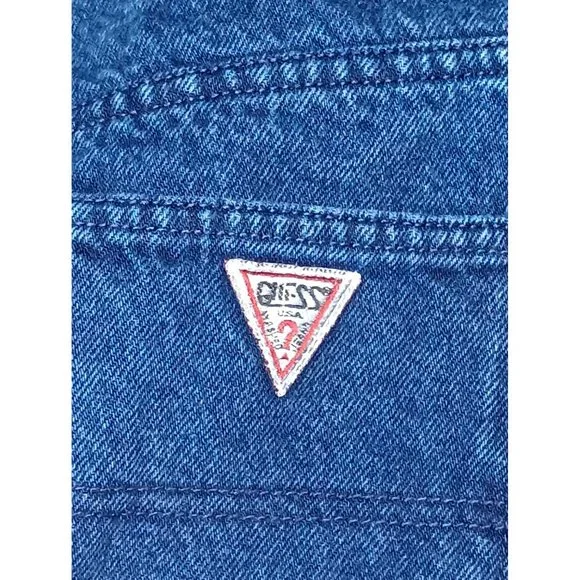 Vintage Guess Jean Shorts Womens Size 27 24 Blue Indigo Denim Georges Marciano D - Picture 2 of 7